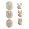 Molde de Silicona para Vela Aromática de Cabeza de Conejo Tridimensional DIY Cabeza de Conejo de Fondo Plano Adorno de Yeso de Pegamento Molde para Vela Casera