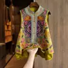 Chal de Mujer Bordado Amarillo Resistente Tendencia Nacional Nuevo Estilo Chino Único y Elegante Súper Bonito Top Exterior