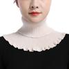 Bufanda de Nuevo Estilo Suéter de Mujer Otoño e Invierno Cálido Cubre Cuello Cervical Combinable Decorativo Cuello Falso Cuello de Lana Tejido Bufanda