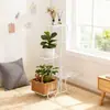 Prateleira de Flores Simples Multicamadas Personalizada Transfronteiriça para Sala de Estar Varanda de Chão Rack de Armazenamento de Ferro Interno Vaso de Flor para Suculentas