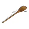 Cuchara de esquina cuchara para ensalada cuchara de mango largo cuchara de madera de 12 piezas cuchara puntiaguda cuchara mezcladora de madera de loto cuchara de mango largo