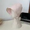 Sombrero de Pescador de Ala Ancha Estilo Francés Nuevo para Mujer, Cubre Rostro Diario de Verano, Sombrero de Sol Tipo Cubo Rayado de Gama Alta de Nicho