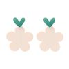 Pendientes Elegantes de Plata S925 con Aguja para Mujer Color Azul Klein, Estilo Bosque Pétalo Flor Simple Pinzas para Oreja sin Perforar 433X