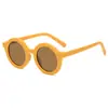Gafas de Sol Redondas Nuevas 2021 Marco Mate Color Macarrón Bisagra de Metal Mismo Estilo que las Celebridades de Internet Gafas para Padres e Hijos