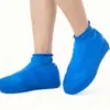 Cubrezapatos de Látex Engrosados Resistentes al Desgaste, Cubre Pies Impermeables Antideslizantes de Media Pantorrilla para Hombres y Mujeres, Empaquetados Individualmente, Cubrezapatos de Lluvia Portátiles para Exteriores