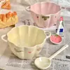 Tigela de Sopa com Duas Alças na Cor Morango, Tigela Grande para Macarrão Caracol, Tigela Grande para Sopa de Uso Doméstico, Tigela com Colher para Macarrão, Tigela com Menor Capacidade para Macarrão, Tigela para Molho