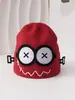 Bonito y Original Gorro de Lana Tejido para Otoño e Invierno, Cálido Gorro para Padres e Hijos, Dibujo Animado Estilo Nuevo Gorro para Clima Frío, Gorro de Punto para Estudiantes con Ojos Grandes