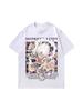 Dibujo Animado Japonés Hip-Hop Estampado Anime Marca Trendy Suelto Manga Media Top camiseta Verano Americano Lavado Pesado Agua Camiseta para Hombre y Mujer