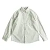 Camisa Klein azul de manga larga para hombre, moderna para primavera y otoño, elegante y casual, algodón puro, corte holgado, chaqueta ligera