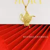 Luminária Pendente de Cobre Banhado a Ouro Colar Borboleta Tridimensional Micro-Incustada de Luxo Moda Elegante High-End Venda Quente Transfronteiriça Atacado