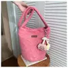 Otoño e Invierno Nuevo Retro Felpa Versátil Bolso de Hombro Gran Capacidad Bolso Cubo Nicho Casual Bolso Cruzado