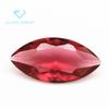 Fábrica al por mayor, ojo de caballo, rosa, vidrio rojo, piedra desnuda, hoja inferior puntiaguda artificial, rosa, anillo de vidrio rojo, gema