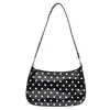 2026 Bolso de Moda Nuevo para Mujer Elegante de Lunares Fresco Bolso de Axila Lindo Estudiante Bolso de Hombro para Salir Diariamente