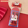 Envelopes Vermelhos de Ano Novo Tengyi Originais de Desenho Animado Fofo para Crianças, Pacote Vermelho Festivo de Dinheiro da Sorte para Meninas, Envelope Vermelho com Estampa Dourada do Ano do Cavalo