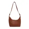 Bolso Cruzado de Hombro para Mujer 2025 Nuevo Modelo Color Sólido Retro Estilo Coreano Texturizado Gran Capacidad Simple Casual Ligero