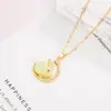 Collar de Conejo para Mujer, Año del Conejo, Incrustado con Jade Hetian, Cadena para Clavícula, Hebilla de Seguridad, Trae Paz, Regalo para Mejor Amiga, Nuevo para 2023