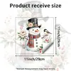 Adesivos decorativos autoadesivos de Natal estilo aquarela retrô para decoração de tampa de vaso sanitário de banheiro