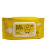 Toallitas de patito amarillo para pelo lacio de fábrica, toallitas húmedas para manos y boca de bebé, 50 toallitas húmedas con tapa, toallitas húmedas puras para manos y boca de bebé