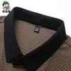 Camiseta de manga corta con solapa de nailon para hombre camiseta de verano para hombre moda juvenil polo a rayas entrega de una pieza para hombre