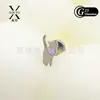 Brincos Pequenos de Gato com Diamante Único G23 para Piercing na Orelha, Rosca Interna com Diamantes, Joias para Body Piercing, Brincos de Orelha, Osso da Orelha Mais Vendido Transfronteiriço