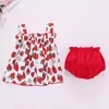 Traje de niña Verano Nuevo Bebé Femenino Estilo Coreano Chaleco sin Mangas Pantalones Casuales de Lunares Conjunto de Dos Piezas para Comercio Exterior