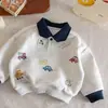 Sudadera para niños, estilo primavera y otoño, top versátil y moderno de manga larga para niños y niñas, polo con cuello, ropa casual para bebé
