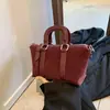 Bolso Cubo Retro Escarchado Portátil para Mujer 2024 Otoño e Invierno Nuevo Moderno Bolso de Hombro Versátil Bolso de Mujer de Gama Alta de Nicho