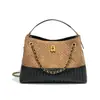 Bolso Tote Grande de Gamuza, Nuevo Estilo Otoño e Invierno, Bolso Cruzado Casual para Viajar con Cadena, Bolso de Hombro Elegante y de Moda