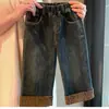 Pantalones Vaqueros de Pana para Niñas Pierna Ancha Ropa de Invierno Bebé Pequeño Pantalones de Pana Todo en Uno Pantalones Versátiles Cálidos a la Moda