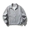 Camisa xadrez de gaze bolha estilo japonês Rumeng Outono, falsa peça dupla para homens, nova camisa com decote V, camisa casual de outono