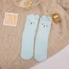 Calcetines de Suelo de Vellón de Coral Otoño e Invierno Sin Pelusa con Orejas 3D, Calcetines de Animales de Dibujos Animados Lindos para Mujer, Calcetines Gruesos Cálidos al por Mayor