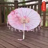 Guarda-chuva de Papel de Óleo Pétala Borla Clássico Meninas Dança Desempenho Adereços Dinastia Han Guarda-chuva de Fotografia Decoração Cheongsam Guarda-chuva Infantil