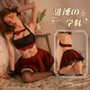 Lencería Sexy Kou Ni, Vestido Corto Sexy con Espalda Descubierta y Cuello Halter, Revelando los Pechos, Tentador Uniforme de Falda Plisada JK, Atuendo de Chica Hot para Discoteca
