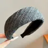 Diadema de Esponja Color Café Otoño Invierno para Mujer Estilo Coreano Uso Diario Versátil Diadema Alta para la Frente para Lavarse la Cara Atadura de Pelo Pinza para el Cabello