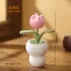 Productos florales hechos a mano, jarrón de calabaza tulipán, flores artificiales, adornos de decoración para el hogar, regalos creativos, flores de hilo tejido