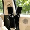 Venta Caliente Transfronteriza Almohadilla para Hombro de Coche con Forma de Corazón Cubierta Cómoda Suave Juego Cubierta para Cinturón de Seguridad Almohadilla para Hombro Accesorios Interiores del Coche