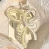 Grampo de cabelo suave estilo coreano para mulheres, estiloso, doce, de alta aparência, elegante, novo grampo tubarão 2026 para a parte de trás da cabeça