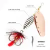 Ftk Cucharilla Giratoria Compuesta con Anzuelos Triples de Plumas para Lanzamiento a Larga Distancia, Adecuada para Lubina y Pez de Boca Ancha, Transfronterizo