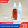 Atacado em estoque 30ml frasco plástico extrudado transparente cor pigmento mistura sub-frasco amostra pet pó spray bico pontudo frasco