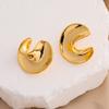 Pendientes de plata S925 con aguja de cobre chapados en oro real de 18 quilates, de moda, combinables, brillantes, de lujo, ligeros, europeos y americanos.
