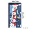 Nova capa de porta de Natal transfronteiriça, montagem de decoração de festa para criar atmosfera e oportunidades de fotos, bandeiras e faixas suspensas de Natal ao ar livre