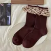 Calcetines Nuevos de Encaje para Mujer 2026, Calcetines de Algodón de Media Pantorrilla para Primavera y Otoño, Calcetines Dulces Japoneses Lolita JK, Calcetines Largos Estilo Ballet