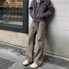 Novos jeans casuais retro de perna reta estilo americano para homens, primavera e outono, calças da moda de nicho, folgadas, corte reto