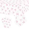 Mantel Desechable Rosa con Lazo Mantel de Fiesta Decoración Grande para Fiestas Artículos de Fiesta Mantel Stock Listo