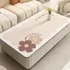 Mantel, No Lavable, Impermeable, Resistente al Aceite, Resistente al Calor, Tapete de Mesa de Silicona, Lujo Ligero, Sensación de Alta Gama, Estilo Fresco, Tapete Rectangular para Mesa de Café