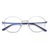 68892 marco de gafas de moda poligonales para miopía para hombre y mujer marco artístico retro para realzar el rostro combinación de pierna de acero y plástico grado de coincidencia