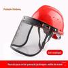 Fabricante fornece máscara de proteção para a cabeça, cobertura de malha de arame de aço, para máquinas de jardinagem, viseira anti-respingos e chapéu para cortar grama.