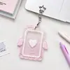 Portatarjetas Pequeño Original Alas de Ángel Color Crema Portatarjetas Duro Acrílico Tarjeta Pequeña de Ángel Tarjeta de Identificación Película para Tarjeta Portatarjetas
