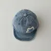 Gorro de Bebé Qiunan Primavera y Otoño Nuevo Gorra de Béisbol con Pico de Cinco Puntas de Mezclilla para Niños y Niñas Protector Solar Gorra de Béisbol para Bebé