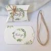 Caja de Dulces Mori para Boda Transfronteriza Caja Almohada de Papel Kraft Hoja Verde Caja de Dulces Schon Alemana Caja de Dulces Creativa